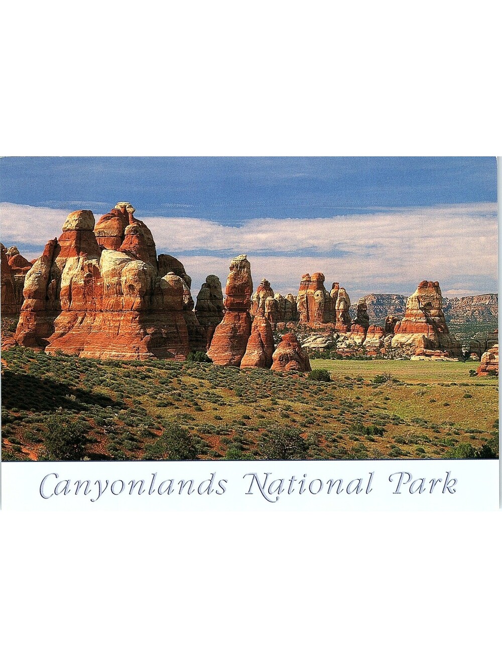 Vintage Postcard Cedar Mesa Spires Canyonlands National Park Utah